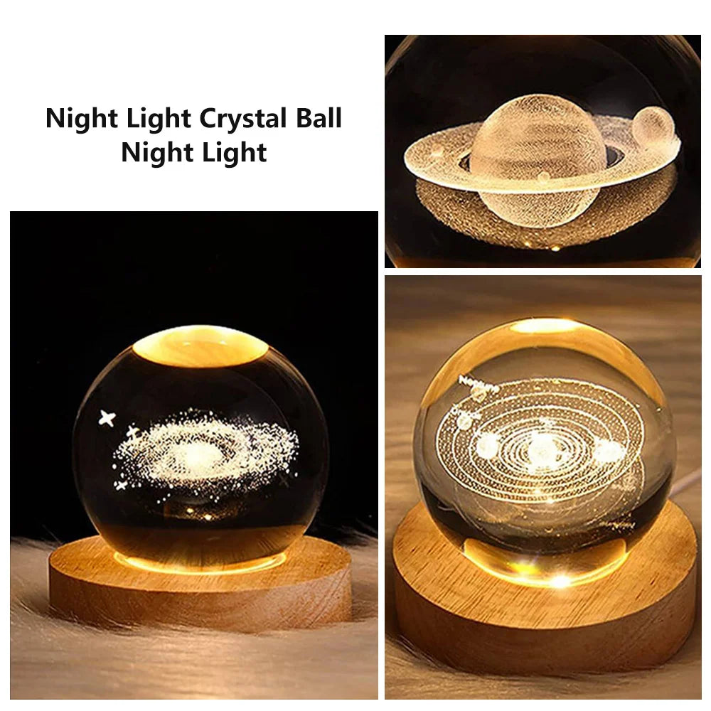 StarGleam Galaxy Crystal Ball Night Light - EpicMust