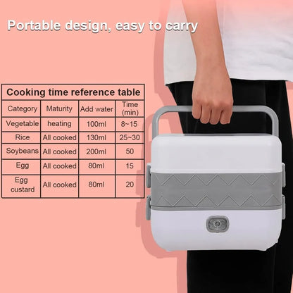 HeatFeast Dual-Layer Electric Lunch Box - EpicMust