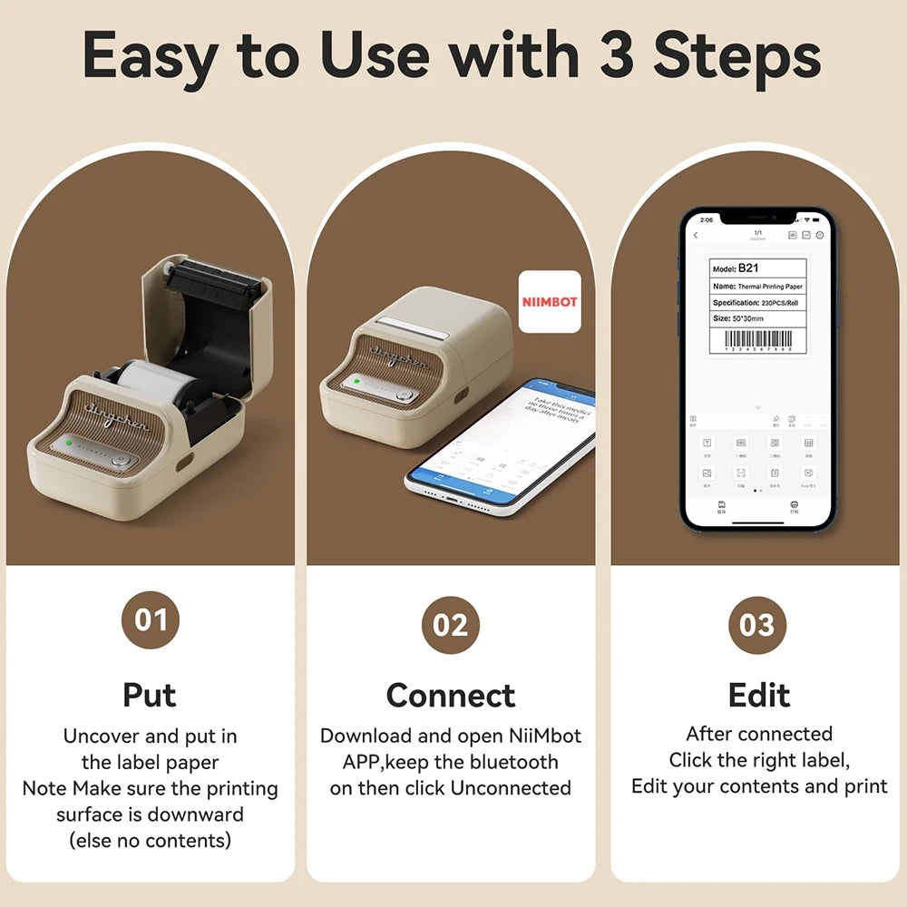 PrintEase Mini Bluetooth Thermal Label Printer - EpicMust