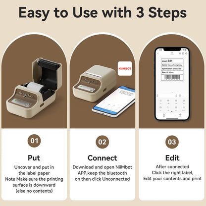 PrintEase Mini Bluetooth Thermal Label Printer - EpicMust