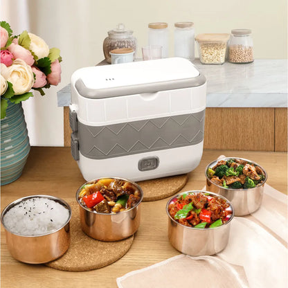 HeatFeast Dual-Layer Electric Lunch Box - EpicMust