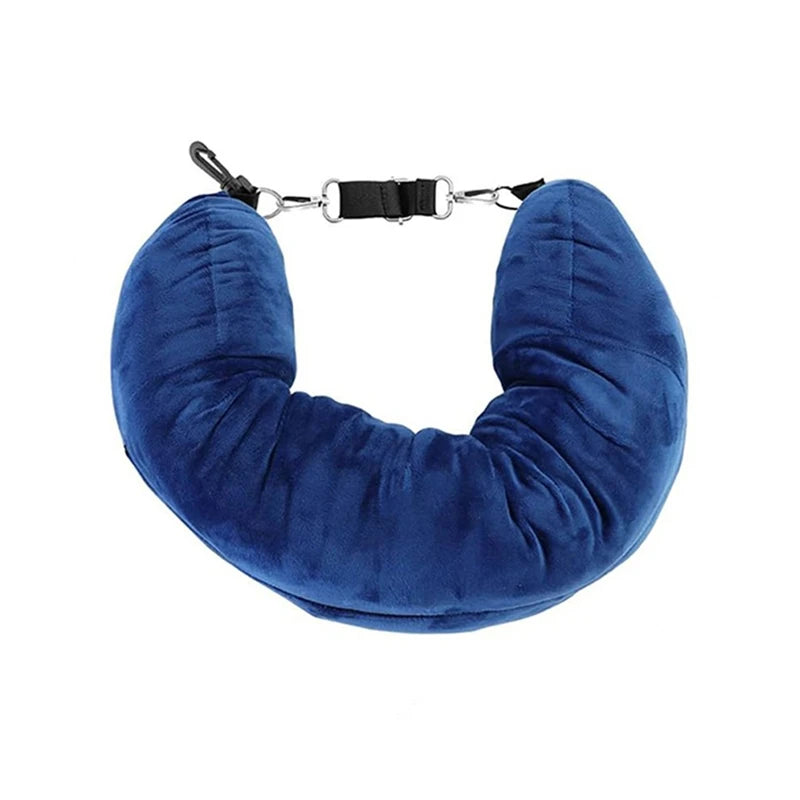 TravelEase Fillable Neck Pillow Blue