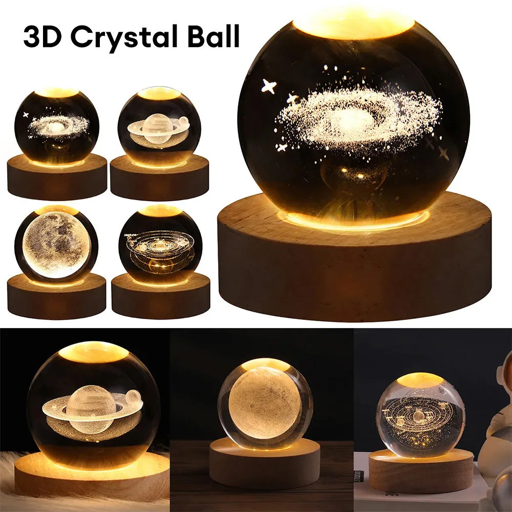 StarGleam Galaxy Crystal Ball Night Light - EpicMust