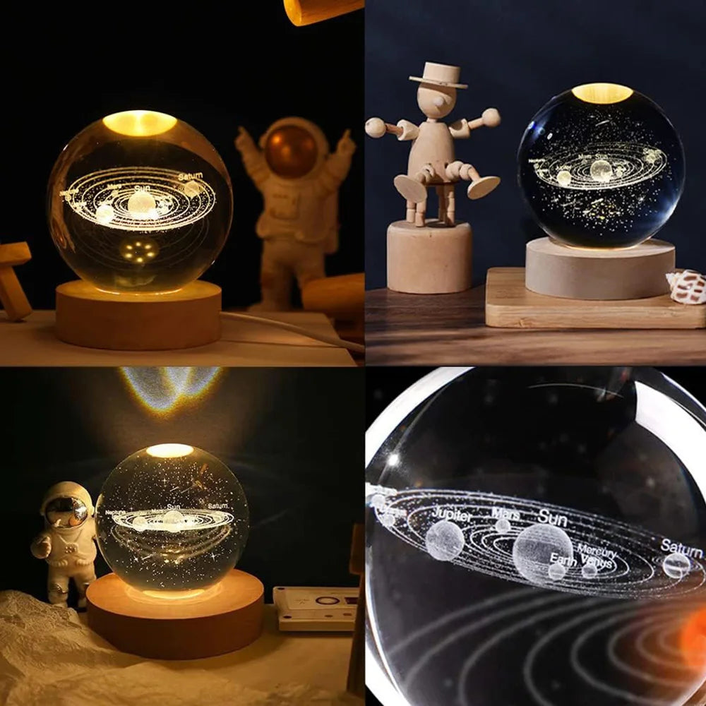 StarGleam Galaxy Crystal Ball Night Light - EpicMust